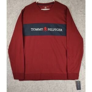 NEW Tommy Hilfiger Crest Crewneck Shirt Red Men’s Size 2XL XXL 09T4062-939